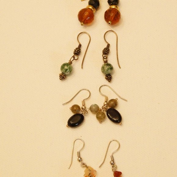 Set of Four (4) Dangling Stones Earrings - Picture 9 of 10